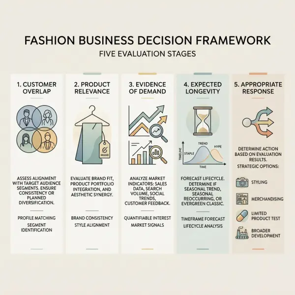 Fashion brand decision framework for evaluating whether to respond to a micro-aesthetic