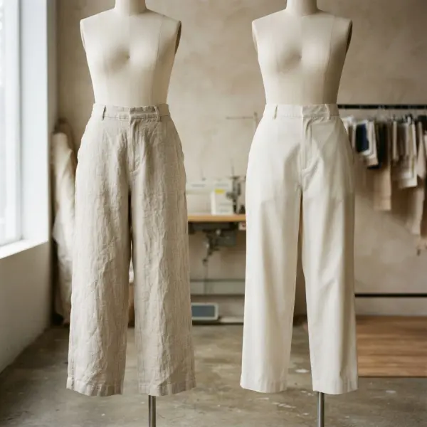 Perbandingan karakter kain linen dan katun untuk pantaloons musim panas