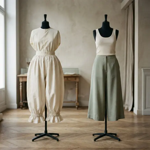 Perbandingan inspirasi pantaloons historis dan interpretasi modern untuk musim panas