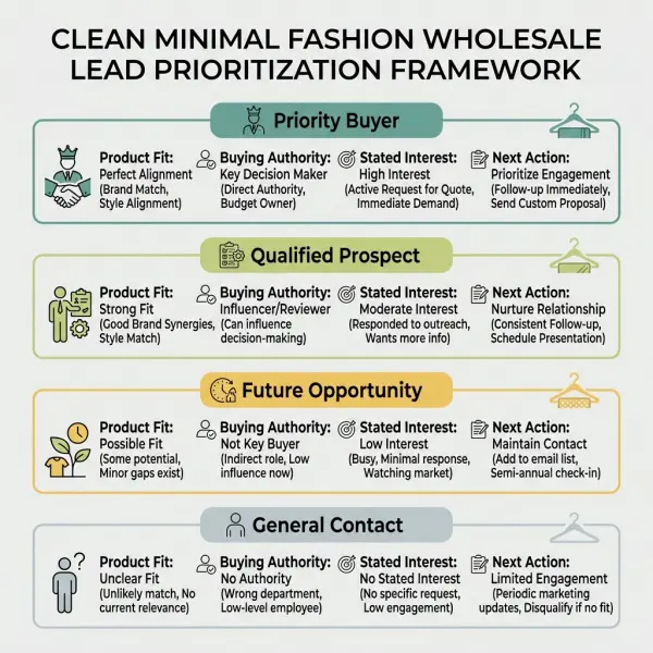 Fashion trade show buyer lead prioritization framework