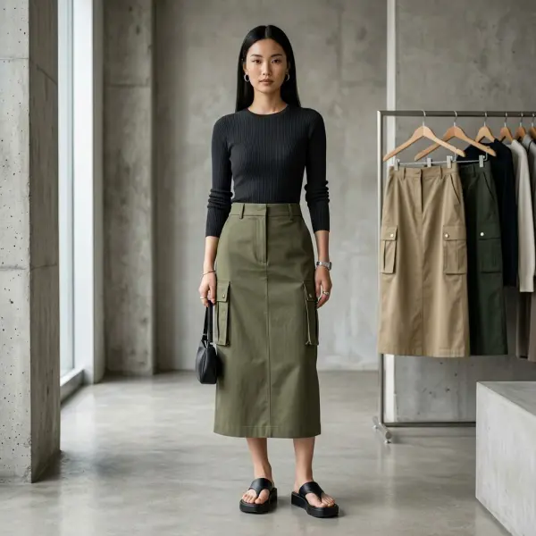 Cargo skirt modern sebagai statement fashion dalam tren busana 2026 Cargo skirt modern sebagai statement fashion dalam tren busana 2026