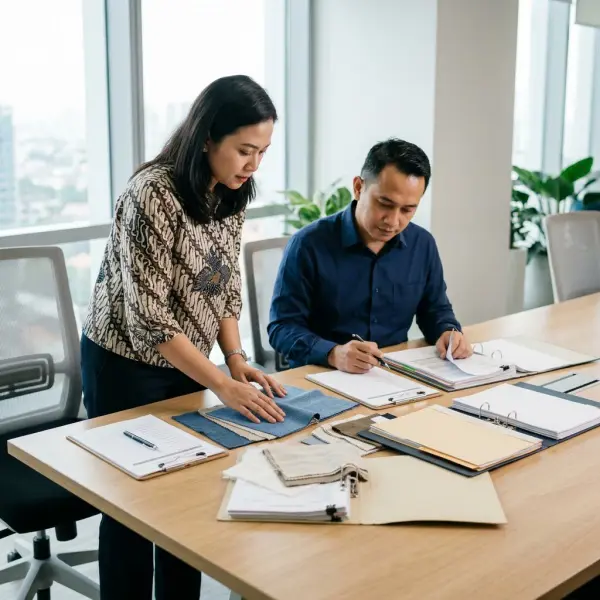 Tim sourcing memverifikasi sertifikasi GOTS, scope, dokumen transaksi, dan ketertelusuran pemasok Tim sourcing memverifikasi sertifikasi GOTS, scope, dokumen transaksi, dan ketertelusuran pemasok