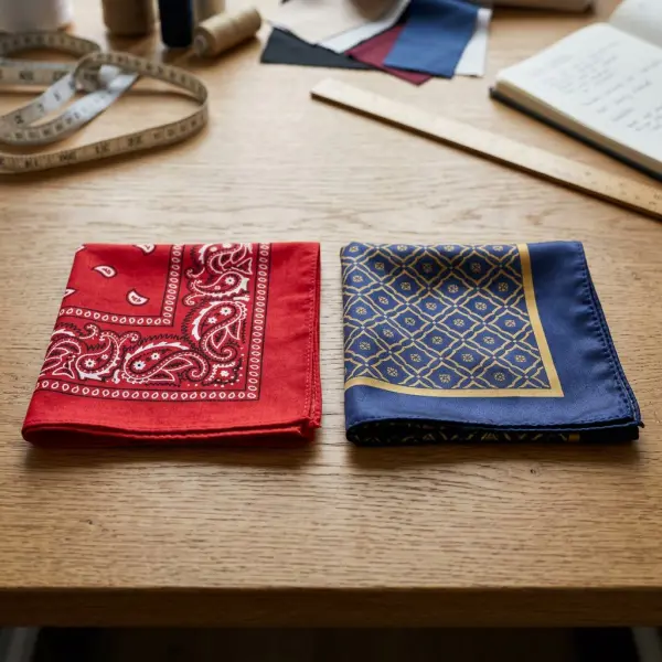 Perbandingan bahan katun dan sutra untuk bandana