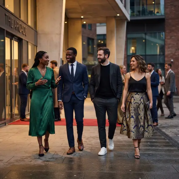 Modern consumers wearing polished outfits for different social and professional