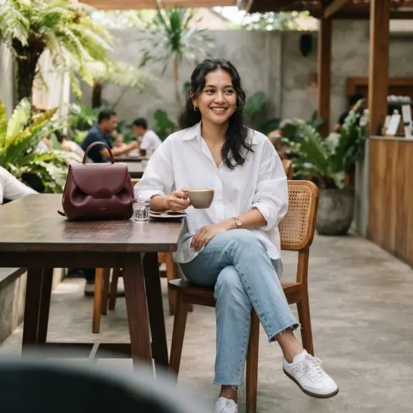 Gaya clean outfit untuk hangout santai yang sederhana tetapi personal Gaya clean outfit untuk hangout santai yang sederhana tetapi personal
