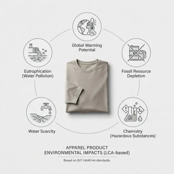 Kategori dampak lingkungan Higg Product Module pada produk fashion