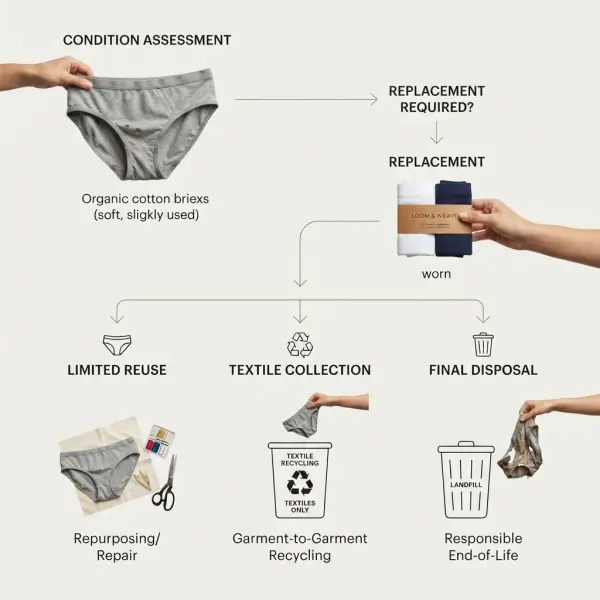 Pilihan pengelolaan underwear usang setelah tidak lagi layak digunakan