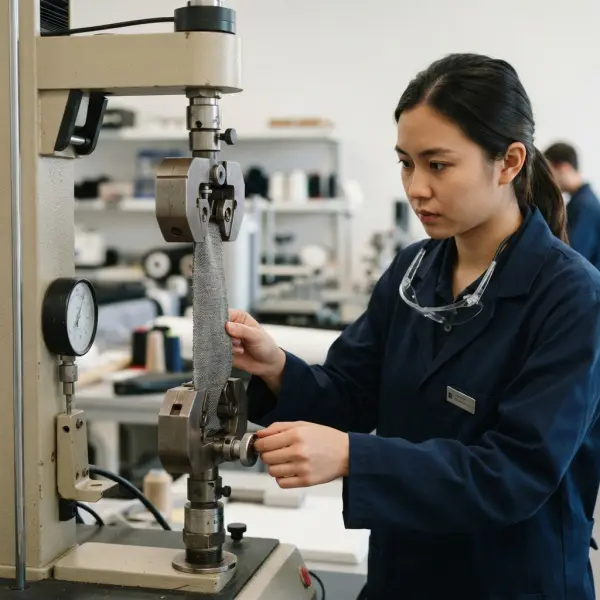 Pengujian karakteristik kain di laboratorium tekstil menggunakan prosedur standar Pengujian karakteristik kain di laboratorium tekstil menggunakan prosedur standar