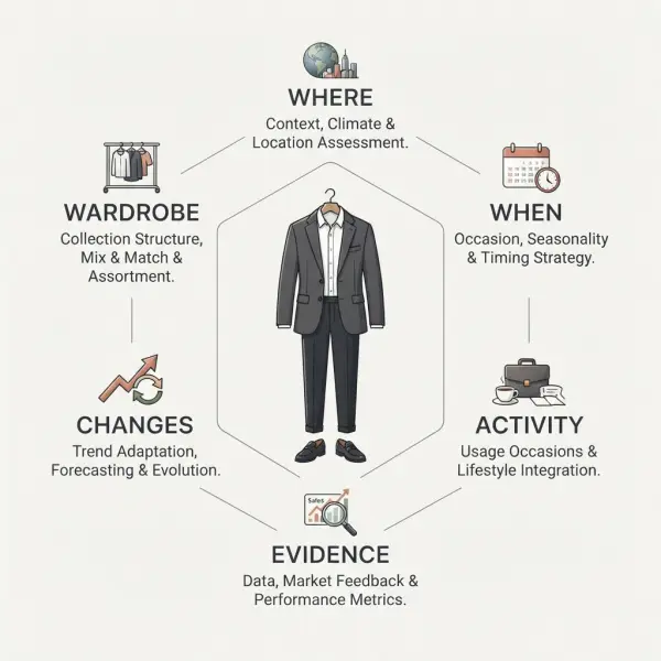 Six-part climate-responsive wardrobe design framework for fashion businesses Six-part climate-responsive wardrobe design framework for fashion businesses