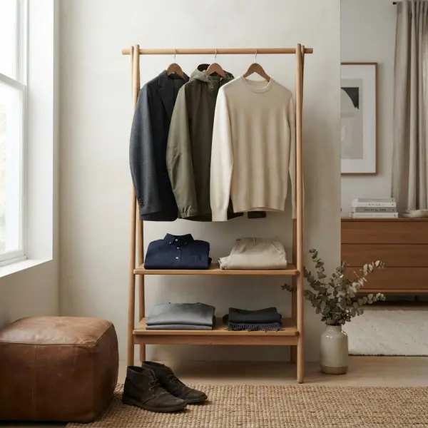 Modern adaptable wardrobe designed around function comfort and changing climate conditions Modern adaptable wardrobe designed around function comfort and changing climate conditions
