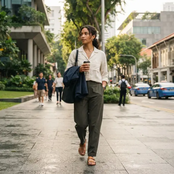 Practical lightweight wardrobe for hot humid climate with loose breathable garments and removable layer Practical lightweight wardrobe for hot humid climate with loose breathable garments and removable layer
