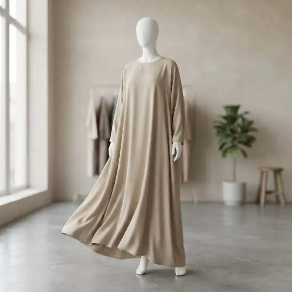 Kain Maheen Anti UV dengan efek jatuh dan lipatan flowy untuk pengembangan abaya Kain Maheen Anti UV dengan efek jatuh dan lipatan flowy untuk pengembangan abaya