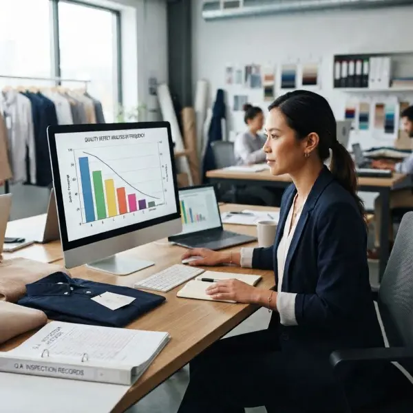 Analisis data defect garment berdasarkan jenis cacat dan frekuensi temuan
