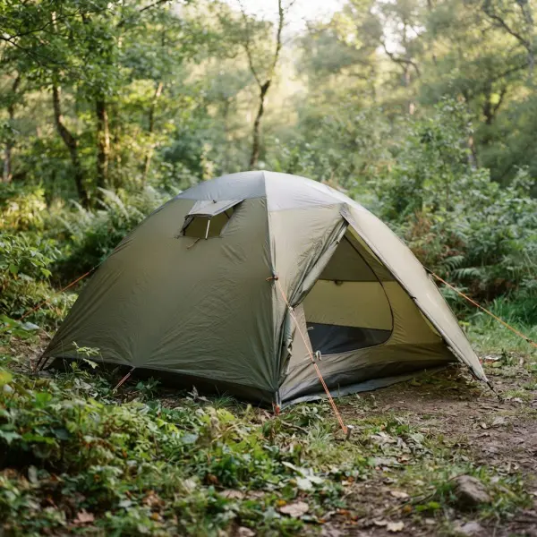 Jarak antara flysheet dan badan tenda untuk mendukung perlindungan serta sirkulasi udara