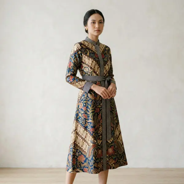 Padu padan Batik Tujuh Rupa dengan motif tekstil lain dalam busana modern