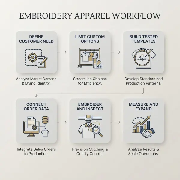 Framework for building a fashion embroidery customization program