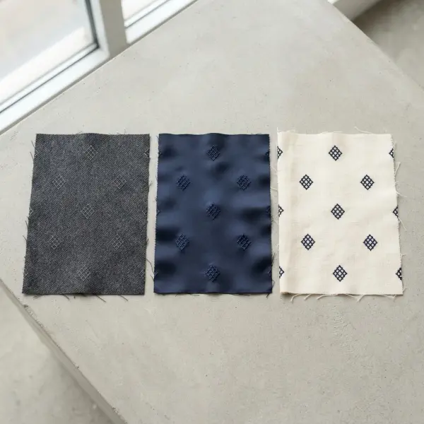 Comparison of embroidery thread treatments on different premium fashion fabrics