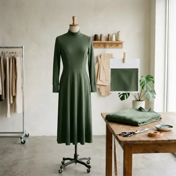 Sample garment berbahan Monalisa untuk menguji hasil kain sebelum produksi massal