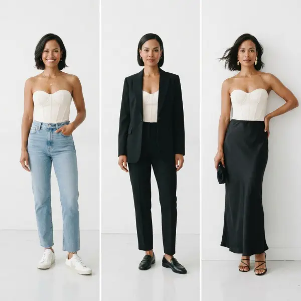 Lookbook brand fashion yang menampilkan satu bustier dalam beberapa gaya busana
