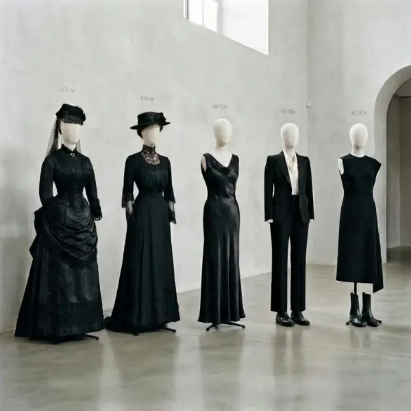 Perkembangan penggunaan warna hitam dalam sejarah busana dari pakaian berkabung hingga fashion modern Perkembangan penggunaan warna hitam dalam sejarah busana dari pakaian berkabung hingga fashion modern