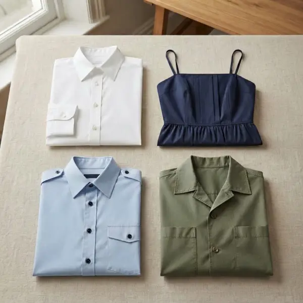 Poplin fabric used for shirts dresses uniforms and lightweight structured apparel