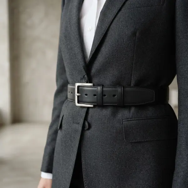 Belt fashion dengan konstruksi yang menggabungkan fungsi pengencang dan elemen desain