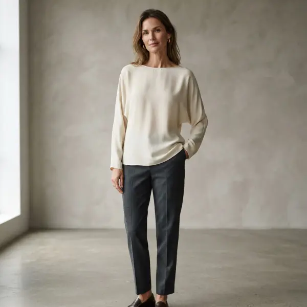 Dolman sleeve showing continuous bodice-to-sleeve construction and underarm drape