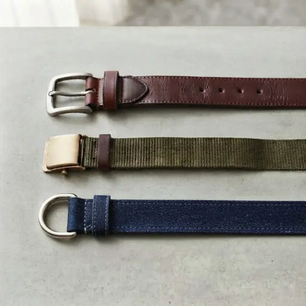Perbandingan karakter material belt kulit webbing dan tekstil untuk desain ikat pinggang