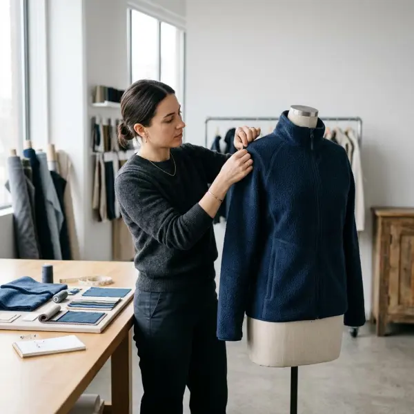 Prototype garment berbahan polar dalam proses pengembangan produk fashion