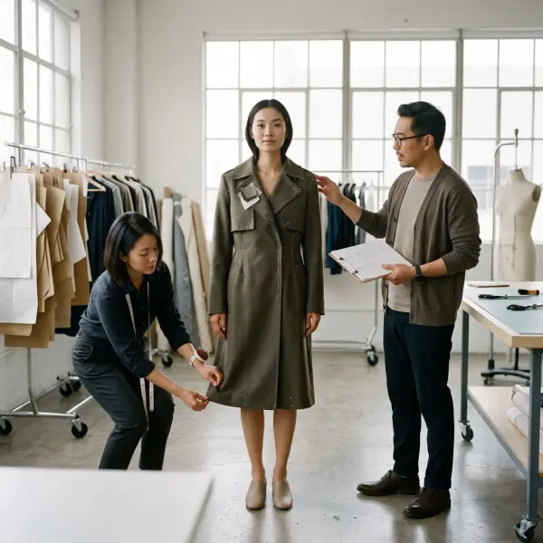 Validasi style fashion melalui fitting dan evaluasi sampel pakaian