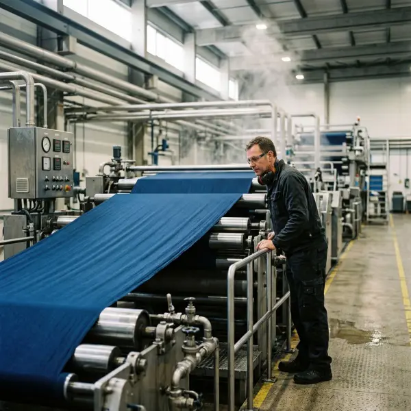 Pengawasan proses produksi kain pada lini continuous dyeing