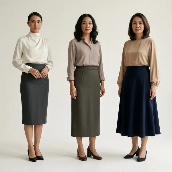 Variasi siluet rok formal untuk kebutuhan busana profesional modern