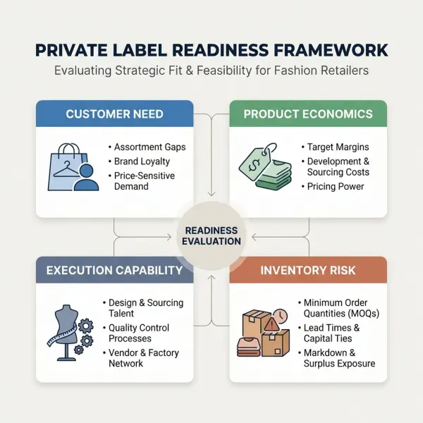 Decision framework for evaluating whether a retailer is ready to launch private label fashion