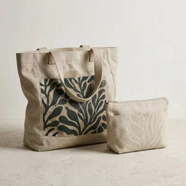 Tas dan pouch tekstil dengan panel hydrochromic untuk menampilkan perubahan motif saat terkena air