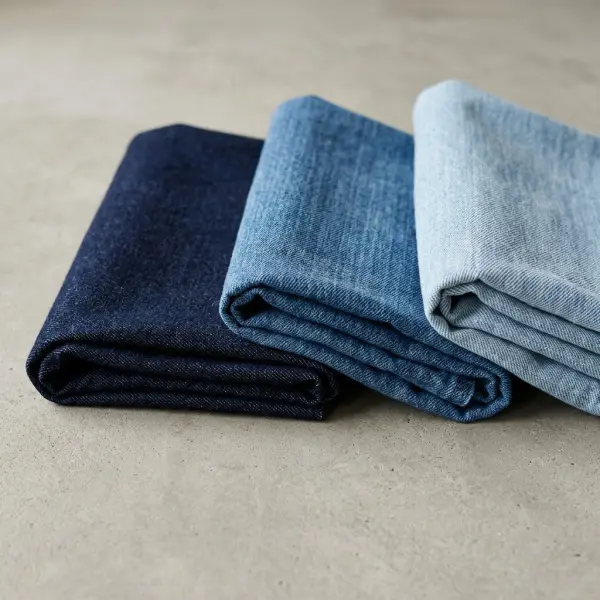 Perbandingan warna dasar denim dan variasi tampilan permukaan pada celana jeans