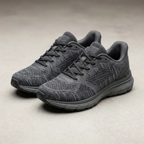 Technical sneaker with breathable knitted mesh upper and three-dimensional mesh padding details