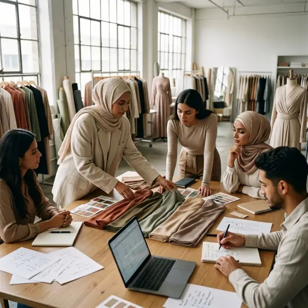 Tim modest fashion mengevaluasi umpan balik konsumen untuk pengembangan produk hijab