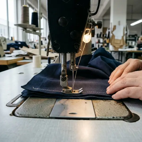 Mesin jahit industri digunakan untuk menjahit pakaian dalam proses produksi garmen