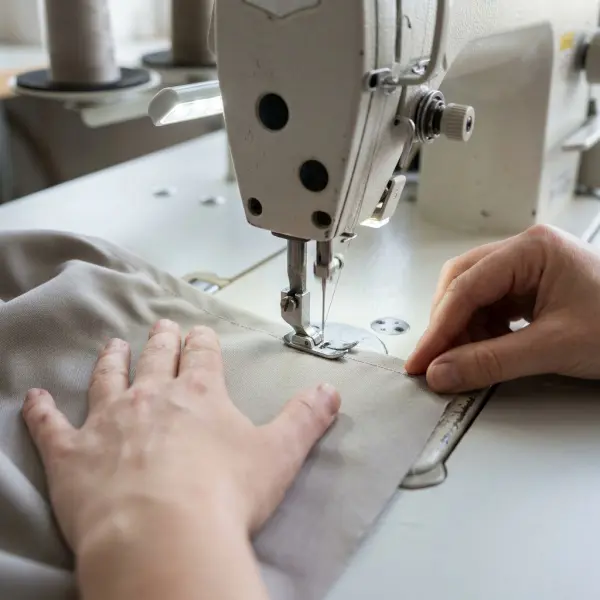 Uji coba penjahitan kain BSY untuk memastikan bahan sesuai dengan proses produksi garment
