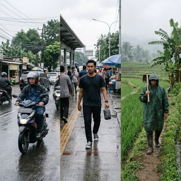 Perbedaan kebutuhan jas hujan untuk pengendara sepeda motor, komuter perkotaan, dan pekerja lapangan Perbedaan kebutuhan jas hujan untuk pengendara sepeda motor, komuter perkotaan, dan pekerja lapangan
