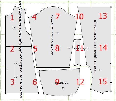 Ukuran Jaket Parka Parasut