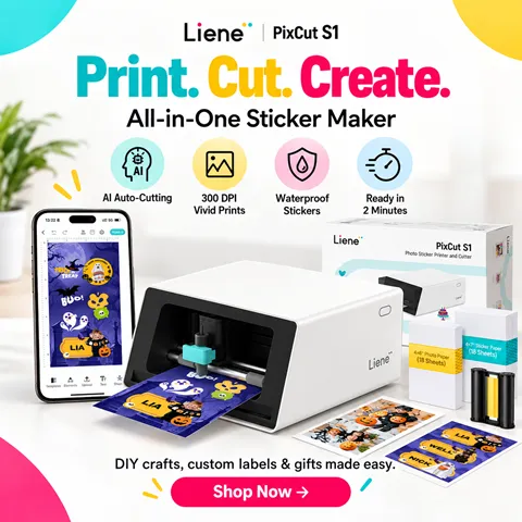 Liene PixCut S1 Color Sticker Printer & Cutting Machine